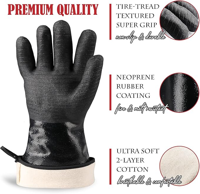 BBQ Grilling Gloves - 932 °F (14 Inch)