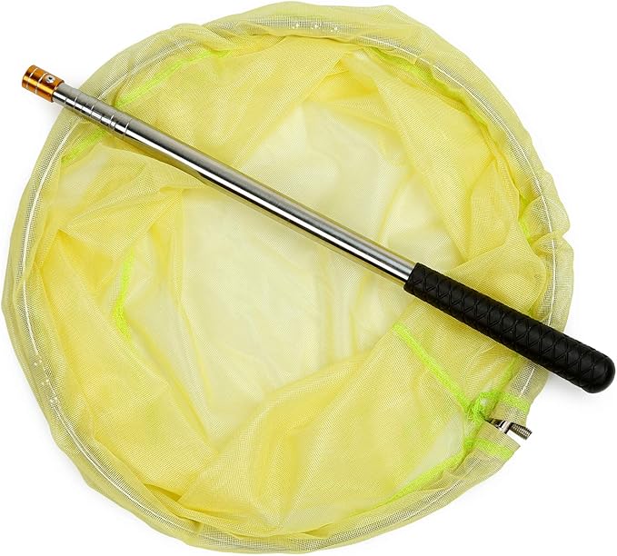 RESTCLOUD Bait Net and Fishing Landing Net with Telescoping Pole Handle Extends to 59 inches