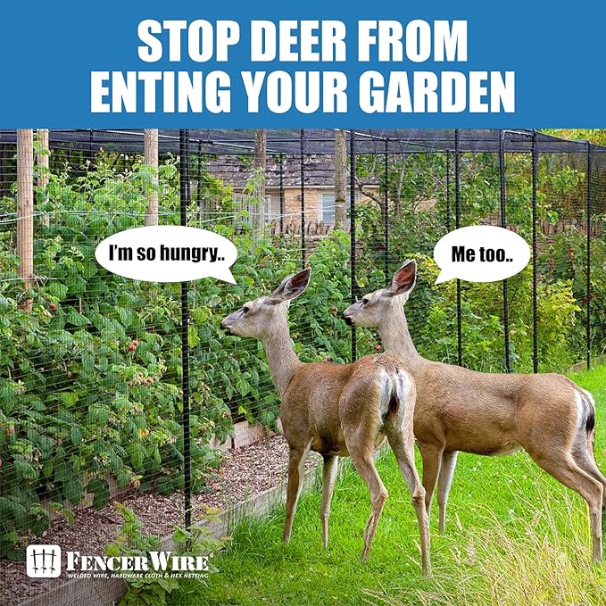 Fencer Wire 7 ft. x 100 ft. Garden & Plant Protective Netting with 3/4" Mesh, Reusable & Doesn't Tangle, Protection Against Bird, Deer and Other Animals, Multiple Choices Available