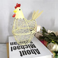 Chicken Wire Egg Basket Egg Holder Farmhouse Rustic Vintage Rooster Decor Chicken Shaped Egg Basket Fruit Storage Wire Basket For Collecting And Countertop Storing Egg (Yellow)