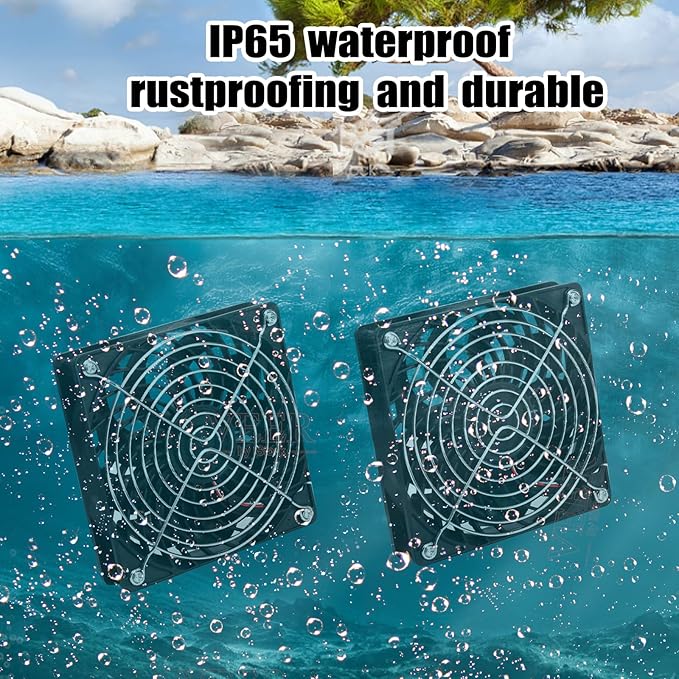 15W Solar Fan, Dual Metal Shell Exhaust Fan Kit for Chicken Coops, Greenhouses, Sheds, Pet Houses, and Windows