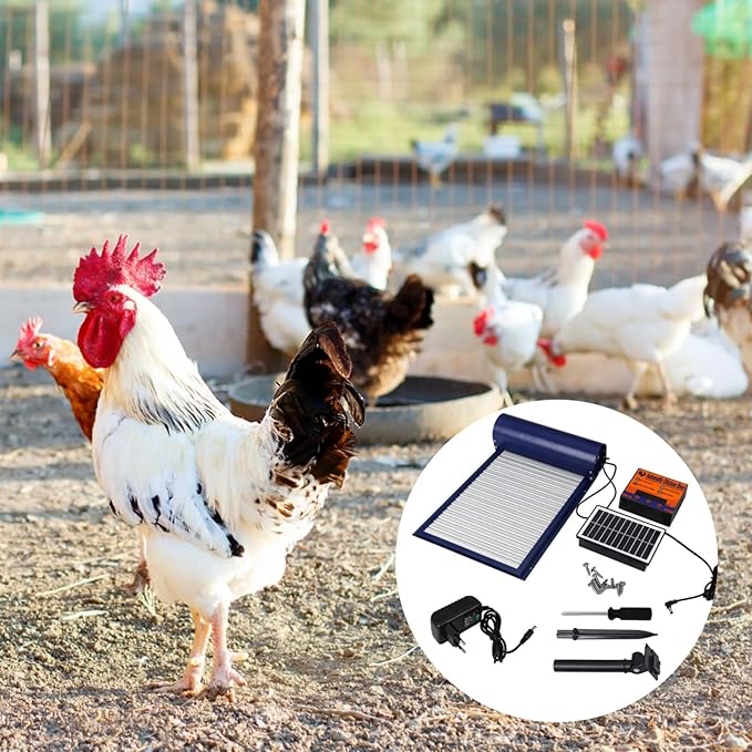 Aluminum Auto Coop Gate with Solar Panel, Timer & Remote, Ip65 Waterproof, for Dogs, Cats, Chickens, and Geese