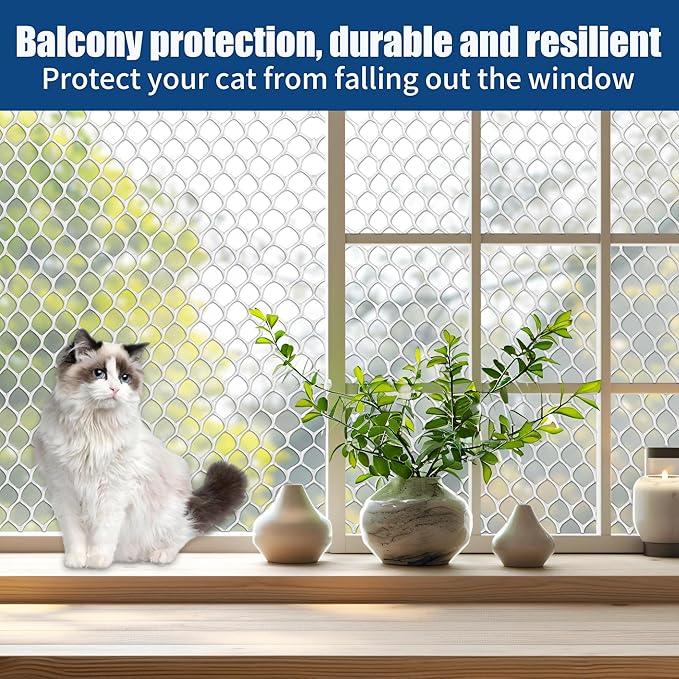 White Plastic Chicken Wire mesh 15.7IN x 33FT,Plastic Chicken Wire Fencing,Poultry Netting,Plastic mesh for Garden,Balcony Fence,Chicken Wire Frame for Crafts, Floral Mesh.with 100 Ties