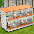 Garvee Nesting Boxes for Chickens, 8 Compartments Metal Chicken Nesting Box, Chicken Egg Laying Box with Large Vented Holes for Easy Egg Collection