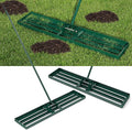 Happygrill Lawn Leveling Rake, Heavy Duty Lawn Level Tool for Soil w/67” Handle, Dirt Ground Leveler, Effort-Saving Landscape Rake for Garden, Backyard, Golf Course, Farm, Pasture (46" x 10", Green)