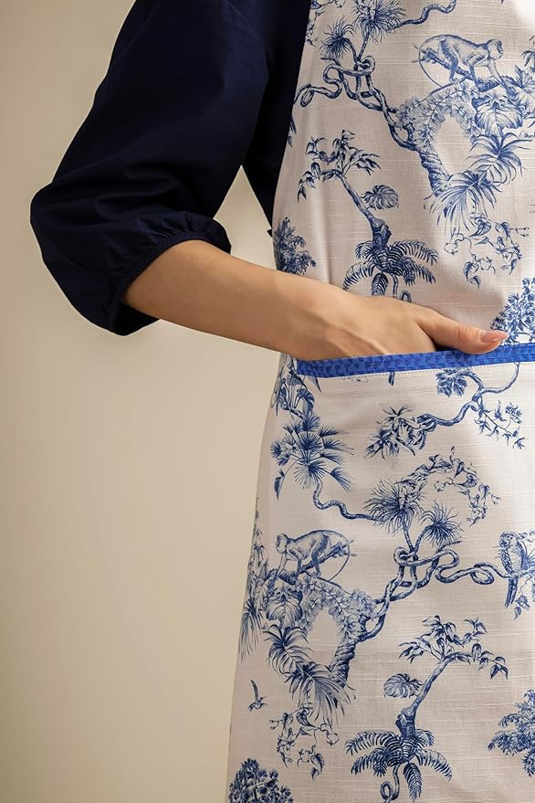 Maison d' Hermine 100% Cotton Apron for women with Pocket Kitchen Chef Apron for Men Cooking Easter Decorations