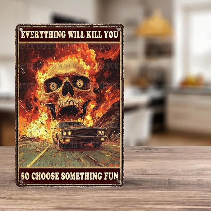Funny Metal Tin Signs Garage Sign For Men for Vintage Bar Coffee Shop Kitchen Home Wall Decoration Tin Sign 12 * 8inch