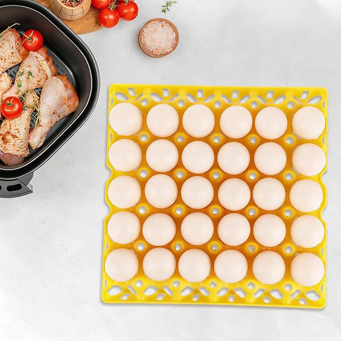 12PCS Plastic Egg Trays, 30-Cell Stackable Egg Crates, Egg Flats, Egg Cartons for Egg Packing, Storage, Shipping Fresh Eggs