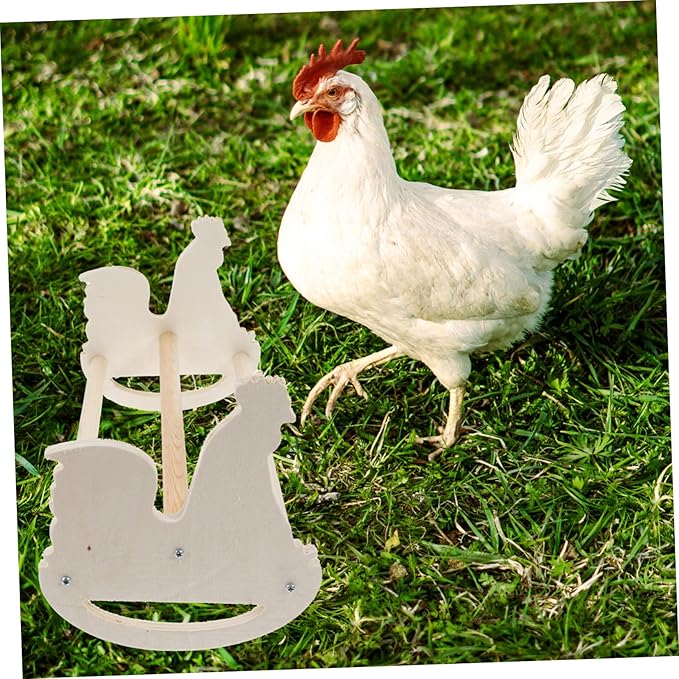 Happyyami Hen Standing Rack Wooden Chicken Perch Chicken Toys Coop Decor Treats Ladder Poultry Toy Roosting Bar Exercise