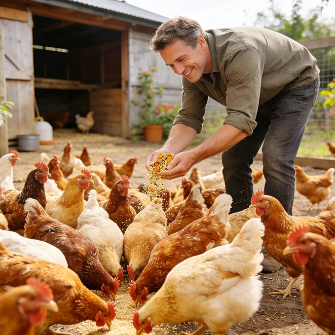 Chicken Nesting Herbs 64 oz – 11 Natural Dried Herb Blend with Marigold for Chicken Coop & Roost Refresh, Nesting Box & Dust Bath, Supports Natural Nesting Behavior