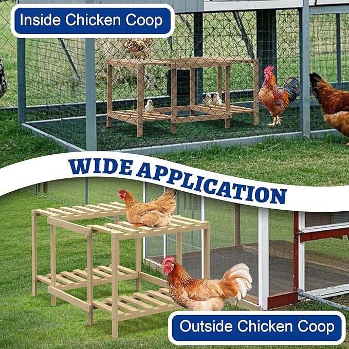 Chicken Perch, Unique Chick Jungle Gym, Strong Roosting Bar Chicken Ladder for Coop & Brooder, Large Chicken Supplies for Coop Accessories, Training Perch Toy for Chickens, Chick, Poultry