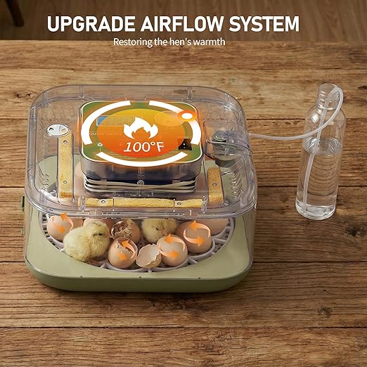 Winado Incubators for Hatching Eggs, 12 Egg Incubator with Automatic Egg Turning, Temperature & Humidity Control, Egg Candler, Automatic Water Filling and Day Counter for Eggs Hatching