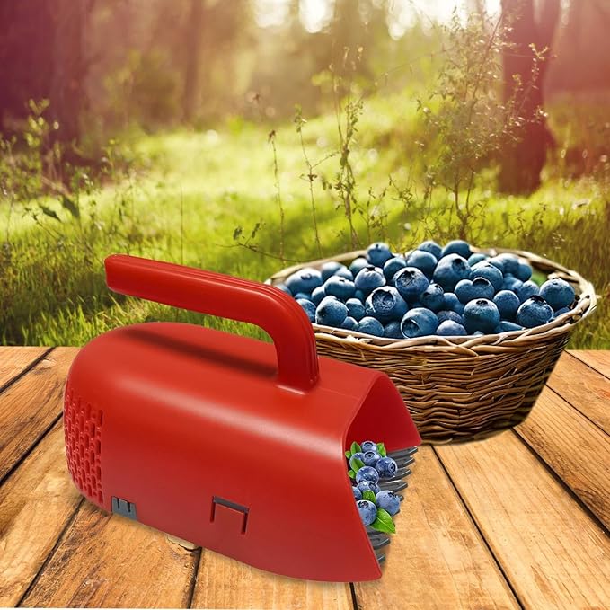 Cherry Berry Picker, Ergonomic Handheld Comb and Scoop Tool, Harvest Berries,Cherries Efficiently, Collect Leaves Fruit or Lawn Debris, Outdoor Gardening Tool for Trees Plants Orchard Farm Backyard