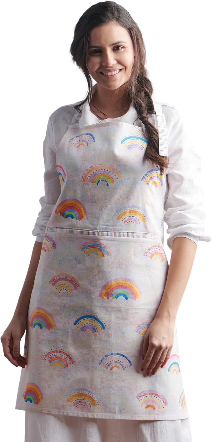 Maison d' Hermine 100% Cotton Apron for women with Pocket Kitchen Chef Apron for Men Cooking Easter Decorations