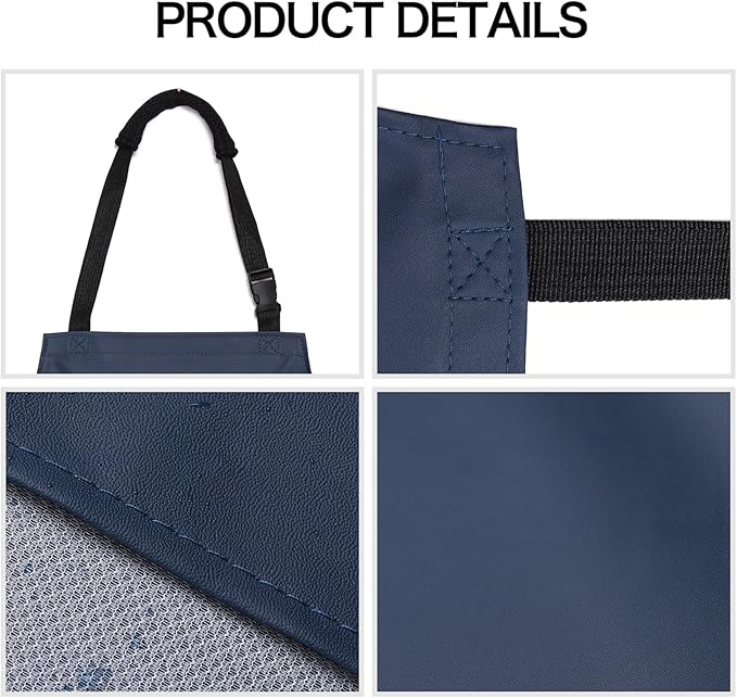 Homsolver Waterproof Rubber Vinyl Apron for Unisex Adult, Adjustable, Lightweight, Chemical Resistant Extra Long Work Apron