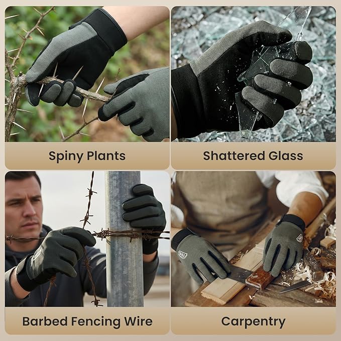TAILI Level 2 Needlestick, Level 5 Puncture Resistant Work Gloves, Breathable and Touchscreen