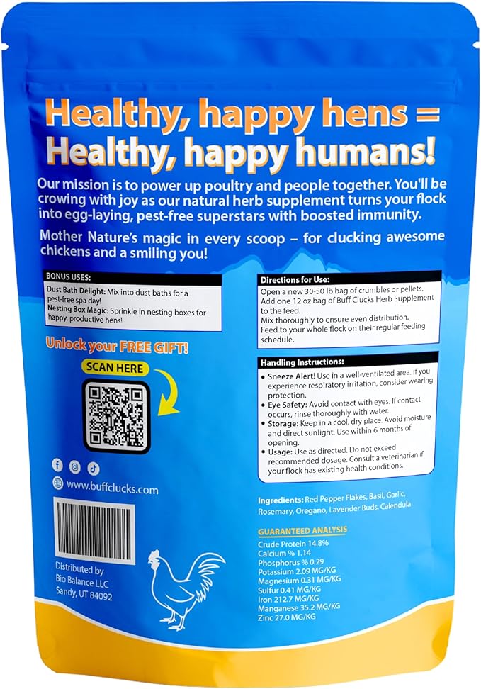 Healthy Chickens Bundle - Herb Supplements for Backyard Chickens and Grub Fuel Black Soldier Fly Larvae - Nutrient Packed Chicken Treats, Poultry Feed