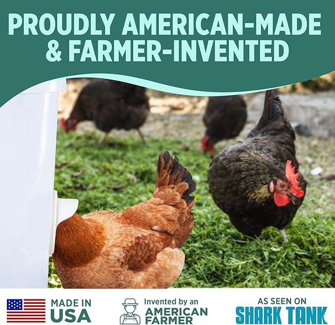 The Original Poultry Pro DIY Chicken Feeder | 3 Ports Poultry Feeders for Chicken Coop | Use for Buckets & Bins | Rain Proof, Weather Resistant - Original Feeder 3-Pack with Hole Saw