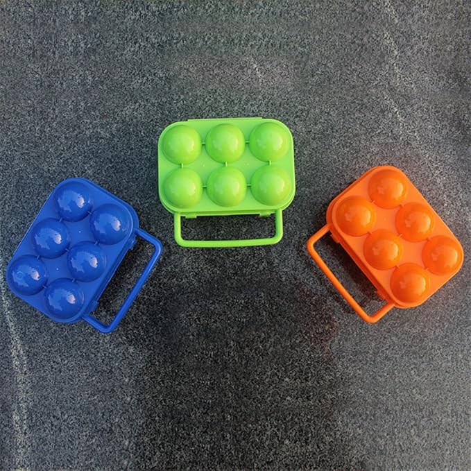 FantasyDay 6 Grids Egg Holders, Sturdy Shockproof Durable Egg Cartons Egg Containers With Lid for Refrigerator - Large Capacity Egg Organizer Box for Home Kitchen Outdoor Picnic Hiking Storage