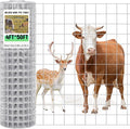 Gisafai Galvanized Welded Wire Fence 5 ft X 100 ft for Dog Chicken Hog Goat Cattle 16GA Garden Border PVC Coated Fencing Roll Border Yard Vegetable Plant Animals Protection Poultry Netting(Silver)