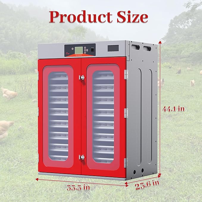 1000 Eggs Incubator Cabinet with Automatic Turning&Digital Temperature Control, Large Commercial Poultry Hatcher Cabinet for Chicken, Duck, Goose, Quail Eggs