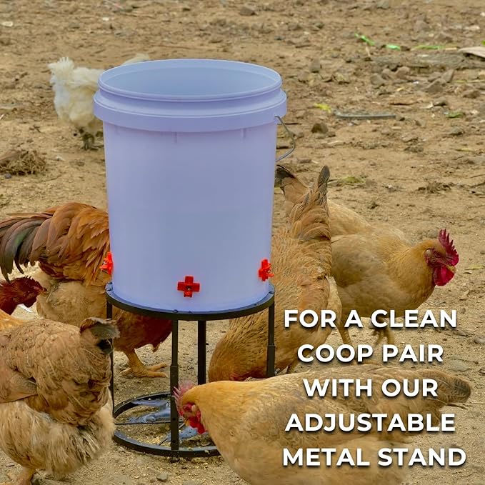 Chicken Waterer Nipples, Pack of 20 (Orange), Horizontal Side Mount, Anti-Leak Automatic Water System for Poultry, Suitable for Chickens, Duck, Quail, Includes Drill Bit & Installation Tool
