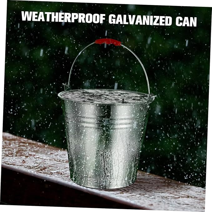 1pc Utility Bucket Stainless Steel Folding Lid Milk and Water Storage Household Use