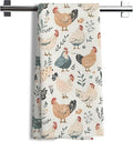 Chicken Floral Kitchen Dish Towels for Bathroom Decor, Chicken Gifts for Women Mom Lady,Farmhouse Cottage Core Dathroom Decor Kitchen Dish Towels,16x24 Inch