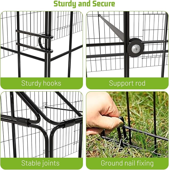 Metal Chicken Coop 86"×40"×40" Chicken Run with Waterproof Cover Portable Poultry Cage Walk in Hen House Outdoor Backyard Farm Animal Enclosure Crate Pet Playpen Exercise Pen for Rabbit Duck
