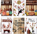 6 Pcs Funny Chef Kitchen Towels Pizza Food Dish Towers Chubby Uniformed Chef Design Christian Farmhouse Hand Clothscute for Kitchen Christmas Bathroom Decor Housewarming Gift