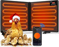 Chicken Coop Heater for Winter with Remote APP Control, 30''x12'' Large Foldable Chicken Heaters Warmer Inside Coop with Adjustable Timer Temp, 180W Safe Flat Panel Radiant Heater for Chickens Coops