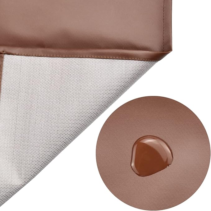 eywlwaar PU Waterproof Apron with One Big Pocket Adjustable Oil Proof Apron for Kitchen Dishwashing Cooking 29.92"x 26.77"