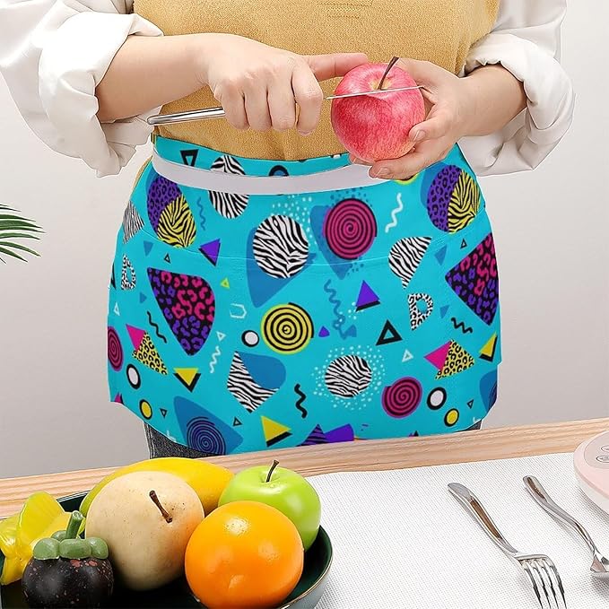 Unisex Half Waiter Waist Short Apron Waterproof Chef Works Waitress Aprons