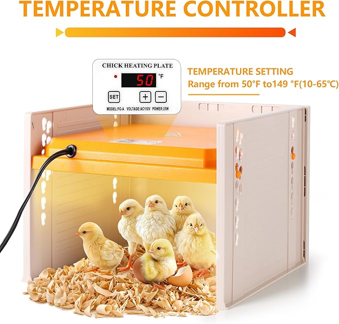 Chick Brooder, Chicken Brooder Heating Plate for Chicks with Adjustable Height and Angle