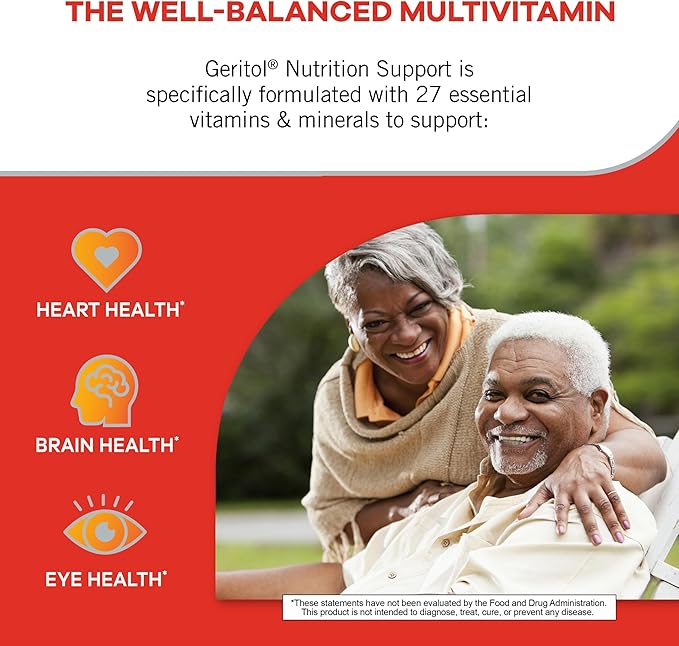 Geritol, Multivitamin Supplement, Contains B-Vitamins, Antioxidants, Vitamins C, E & D and Iron, 27 Essential Vitamins and Minerals, Gluten-Free, Non-GMO, No Artificial Sweeteners, 100 Tablets, 3 Pack