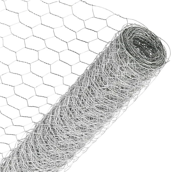 48 in x 150 ft, 2 inch Metal Mesh Pencing, Chicken Wire Fencing, Hexagonal Galvanized Poultry Wire Netting for Chicken, Duck, Goose, Rabbit Fencing