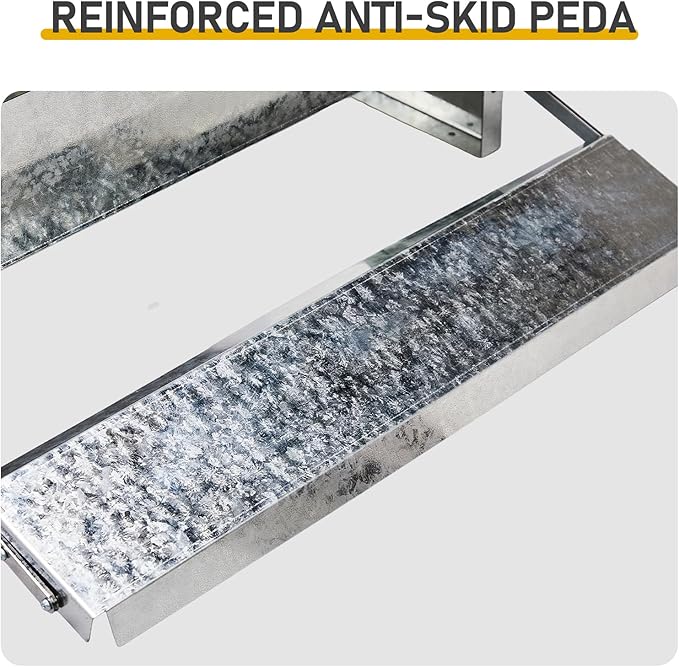 Large Capacity Chicken Grit and Oyster Shell Feeder,Rodent Proof No Waste Treadle Chicken Feeder,Galvanized Metal Poultry Duck Feeders,with Weatherproof Lid,for Chickens Hens Ducks (Silver)