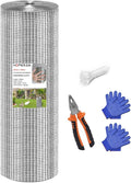 HOPERAN Hardware Cloth 1/2 Inch 36 x 100 ft - 19 Gauge Chicken Wire Fencing Mesh, Hot Dipped Galvanized After Welding, Wire Fence Rolls for Garden Fencing, Gopher Wire Rabbit Wire Poultry Netting