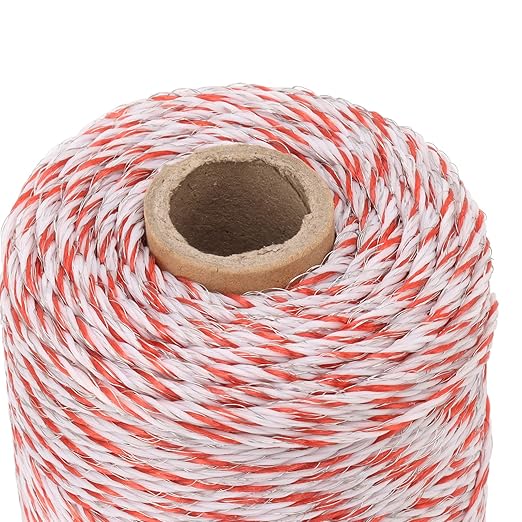 Electric Fence Polywire Rope, Electric Fence Polywire, Stainless Steel Wire Fence Wire, Portable Electric Fence Rope for Farm Ranch