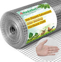 AMAGABELI GARDEN & HOME Hardware Cloth 1/4 inch 48inx50ft Galvanized After Welding Square Chicken Wire Welded Fence Mesh Roll Garden Bed Plant Supports Poultry Netting Cage Wire Snake Fence JW001