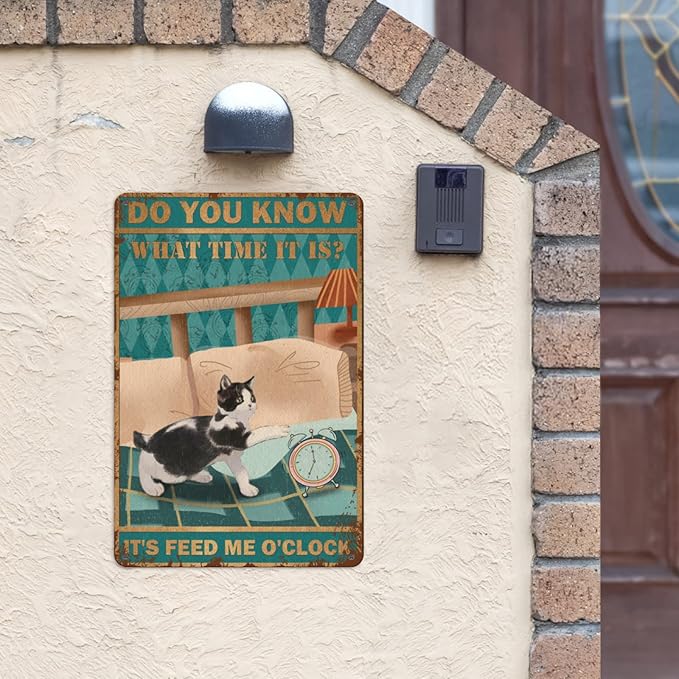 Funny Black Decor I Do What I Want Cat Sign Bundle 2 Pieces Cat Sign Farmhouse Wall Decor Garage Retro Home Bar Table For Bar Sign 8X12 Inch