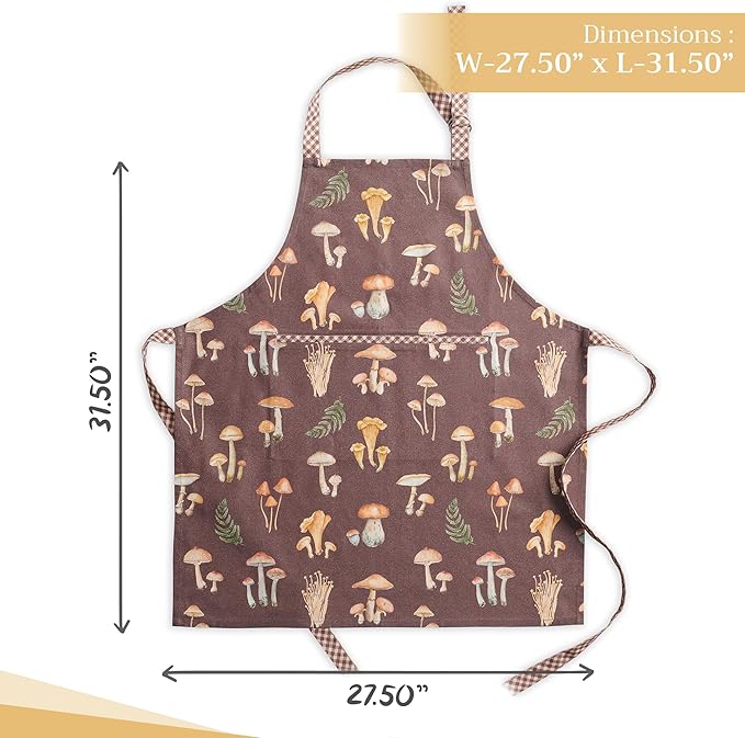 Maison d' Hermine 100% Cotton Apron for women with Pocket Kitchen Chef Apron for Men Cooking Easter Decorations