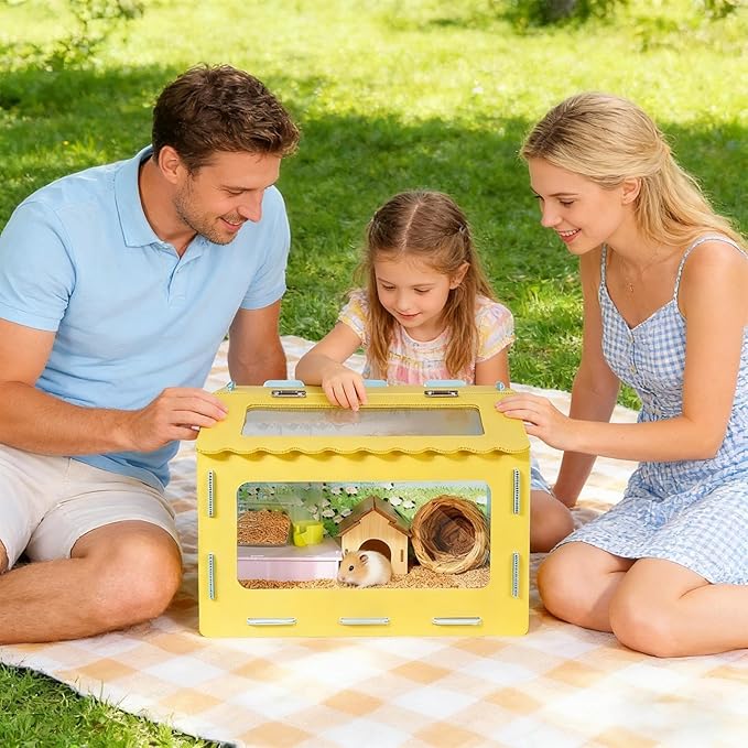Chick Brooder Kit, 19.69x13.78 Inch Portable Observation Box, Breathable Quail Habitat with Clear Window for Indoor Raising, Hatching, Farm, Hobby