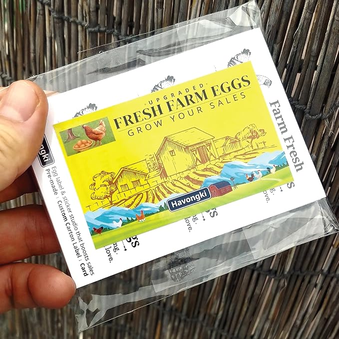 120 Chicken Egg Carton Labels Stickers | Please Return Egg Carton | White | Farm Fresh Eggs | 4 6 12 15 18 30 48 50 Count - Basket Box Container Extra Organizer Farm Supplies, 66mm x 26mm