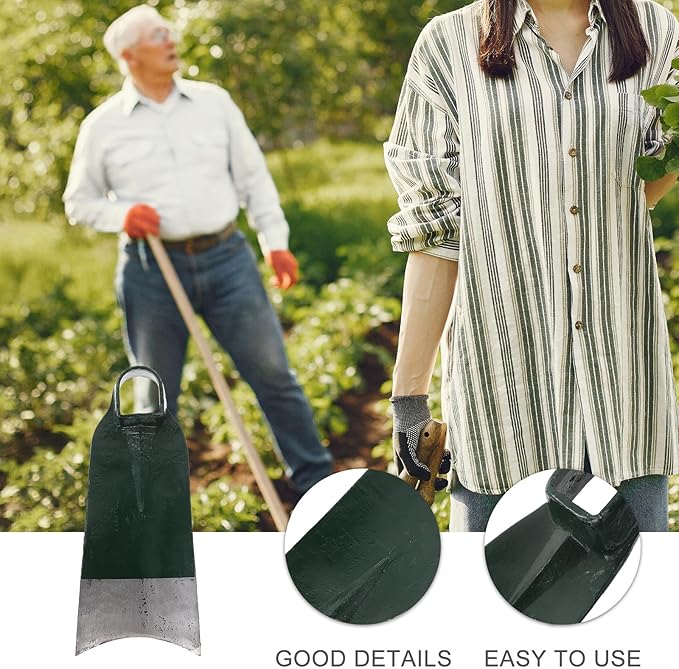 Stainless Steel Gardening Hoe Head for Weeding and Digging, Portable Outdoor Trenching Tool, Sturdy Farm and Garden Hand Tool for Soil Cultivation and Planting