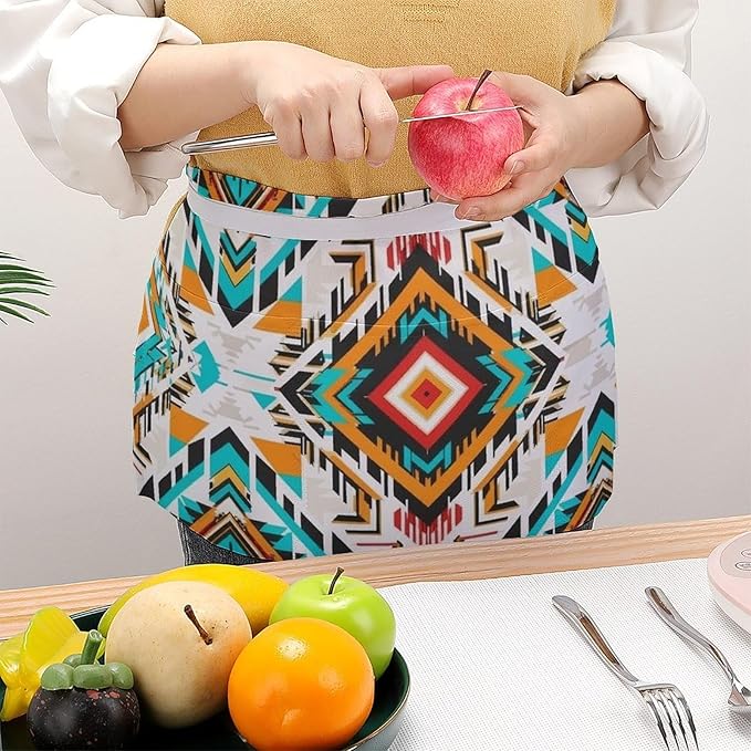 Waterproof Half Waist Apron Kitchen Chef Apron for Cooking Server Waitress