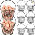 Tandefio 8 Pcs 8" Egg Basket for Storage Collecting Carrying and Transporting Chicken and Duck Eggs, Farm Grade Wire Storage Basket