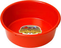Little Giant® Plastic Utility Pan | Feed Pan | Durable & Versatile Livestock Feeding Bucket | Made in USA | 5 Quart | Red