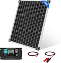50W Solar Panel Kit with 12V/24V 10A PWM Charge Controller High Efficiency Monocrystalline Solar Panel for Roof RV Boat Farm Camping Car Caravan Camper and Other Off Grid Applications