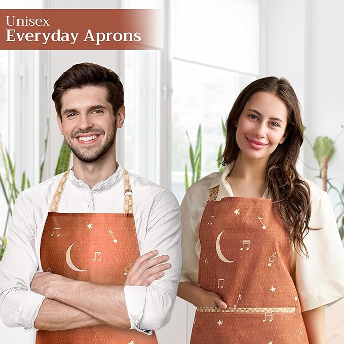 Maison d' Hermine 100% Cotton Apron for women with Pocket Kitchen Chef Apron for Men Cooking Easter Decorations